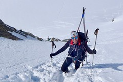 Haute Route Chamonix - Zermatt, Aufstieg zum Col du Mont Brulé, 3213 m. Foto: Günther Härter.