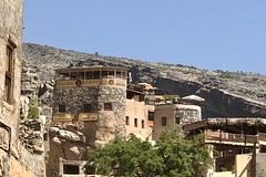 Oman, Trekking im Hajar-Gebirge, Cliff Houses, Steinhäuser.