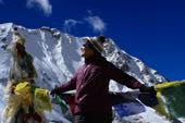 Nepal Trekking Manaslu Circuit. Manaslu, 8163 m, Pass Larkya La bei der Manaslu-Runde. Foto: Christine Theodorovics.