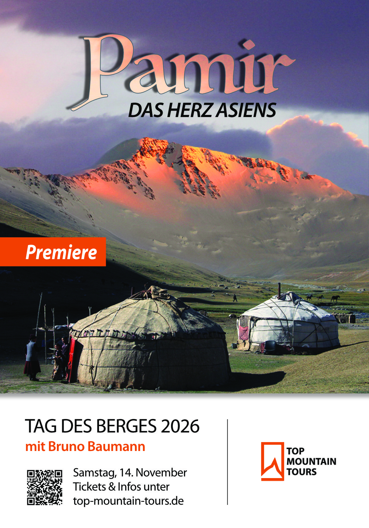 Premiere: Pamir – Das Herz Asiens – Bruno Baumann, Plakat TAG DES BERGES 2026