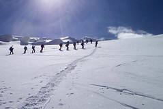 Expedition Mustagh Ata, 7546 m, Aufstieg zum Hochlager auf 6200 m.