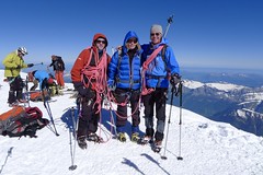 Auf dem Gipfel des Montblanc, 4810 m. Foto: Günther Härter.