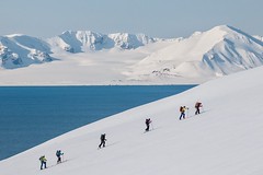 Skitouren Norwegen mit Schiff/Boot Spitzbergen, Svalbard. Foto: Birgit Gelder.