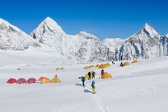 Expedition Mount Everest. Lager 1 auf 6000 m oberhalb des Khumbu-Eisfalls. Foto: Archiv Härter.