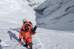 Besteigung Mount Everest von Süden/Nepal. Aufstieg durch die Lhotse-Flanke zum Südsattel, 8000 m. Foto: Archiv Härter.