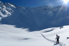Ein Pulverschneetag in den Lechtaler Alpen. Foto: Andreas Witting.