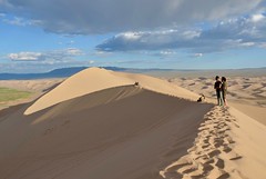 Biketour Mongolei. Sandünen in der Wüste Gobi.