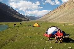 Pamir-Trekking in Tadschikistan. Foto: Bruno Baumann.