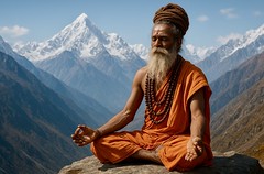 Indischer Sadhu im Himalaya. Foto: Archiv Härter.