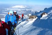 Ararat Skitour, 5165 m. Aufstieg zum Gipfel, auf rund 4800 m Höhe. Foto: Günther Härter.
