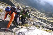 Ruwenzori-Trekking. Aufstieg zum Peak Margherita, 5109 m. Foto: Günther Härter.