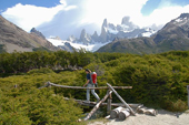 Komfort-Trekking Patagonien, Fitz-Roy-Gruppe von dem südöstlichen Campamento Poincenot. Foto: Günther Härter.