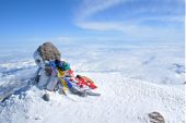 Kaukasus, Elbrus-Besteigung. Auf dem Hauptgipfel, 5642 m. Foto: Günther Härter.