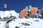 Georgien, Betlemi Hütte, 3670 m, am Kasbek, 5047 m. Foto: Dr. Stephanie Geiger.