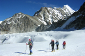 Aufstieg zum Mera Peak, 6461 m, im Khumbu-/Everest-Gebiet. Foto: Archiv Härter.