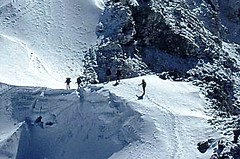 Expedition Cho Oyu. Aufstieg zum Lager 2, Nordwest-Flanke. Foto: Archiv Härter.