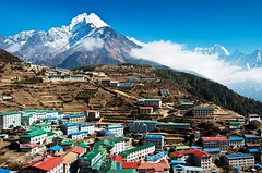 Namche Bazar, Hauptort der Sherpa im Everest-Gebiet. Foto: Archiv Härter.