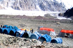 Expedition Khan Tengri, 7010 m, im Tien Shan, Basislager. Foto Archiv Härter.